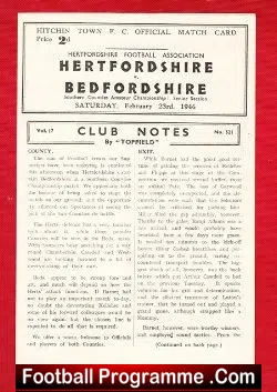 Hertfordshire v Bedfordshire 1946
