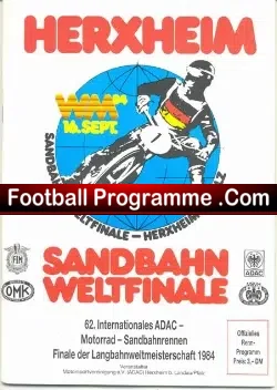 Herxheim Speedway Programme Final 1984