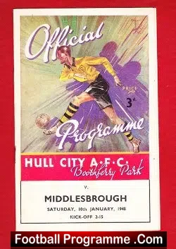 Hull City v Middlesbrough 1948 – 1940s
