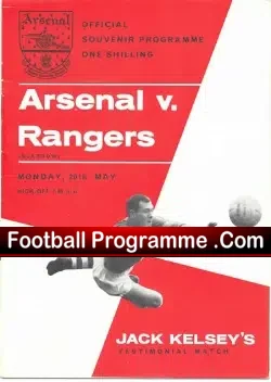 Jack Kelsey Testimonial Benefit Match Glasgow Rangers 1963