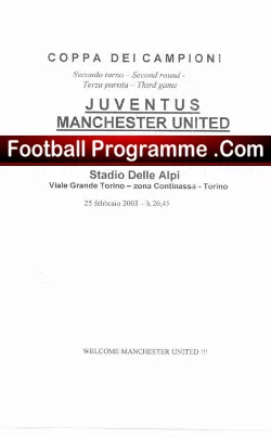 Juventus v Manchester United 2003 – Italian Italy Pirate Issue