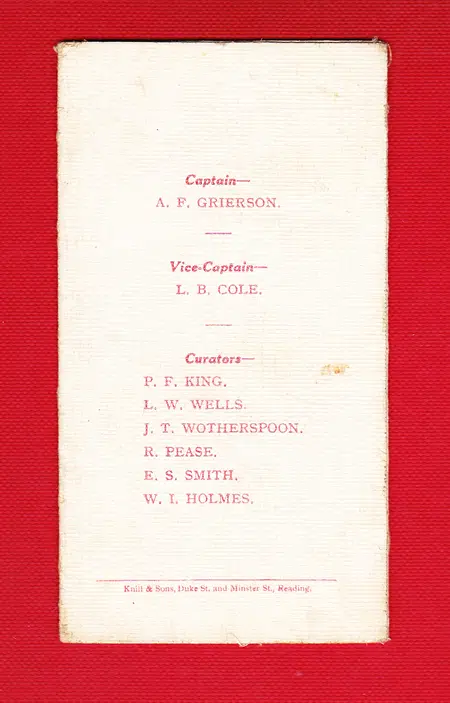 Leighton Park School - Reading 1914 - 1915 = RARE