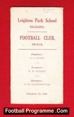 Leighton Park School – Reading 1914 – 1915 = RARE
