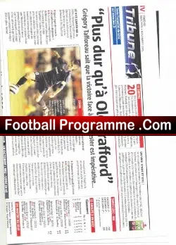 Lille v Manchester United 2005 – Newspaper Edition 1st
