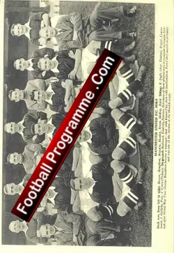Manchester United Team Picture Card Reprint 1938 1939