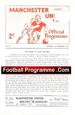 Manchester United v Bradford City 1961 – Youth Cup Match