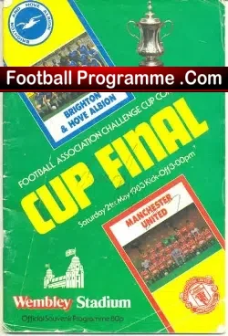 Manchester United v Brighton 1983 – FA Cup Final Auotgraphed