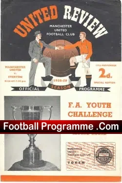 Manchester United v Everton 1958 – Youth Cup Match