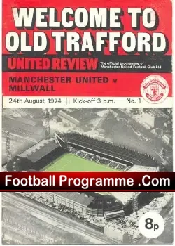 Manchester United v Millwall 1974