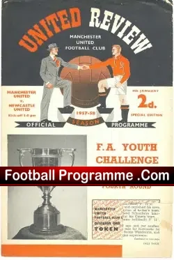 Manchester United v Newcastle United 1958 – Youth Cup Match