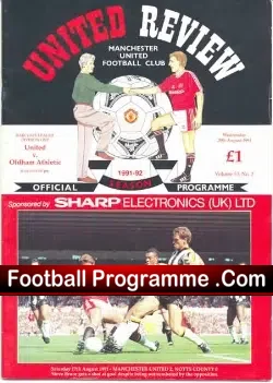 Manchester United v Oldham Athletic 1991