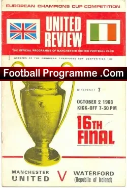 Manchester United v Waterford 1968 – Irish Football Team