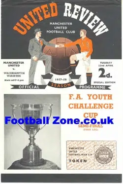 Manchester United v Wolves 1958 – Youth Semi Final + Tok