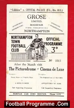 Northampton Town v Crystal Palace 1950