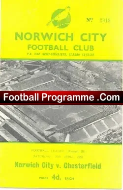 Norwich City v Chesterfield 1960