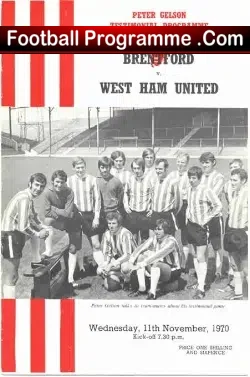 Peter Gelson Testimonial Benefit Match Brentford 1970