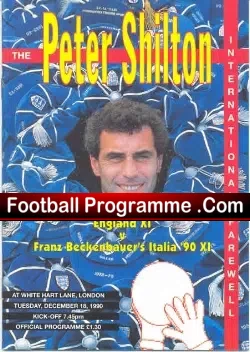 Peter Shilton Testimonial Benefit Match Goalkeeper England 1990