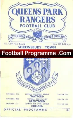 Queens Park Rangers v Shrewsbury Town 1953 – FA Cup