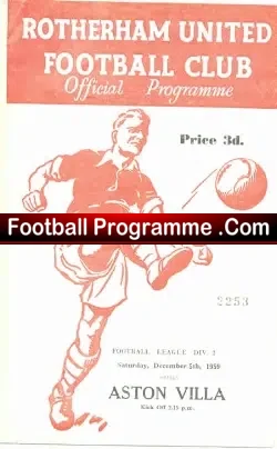 Rotherham United v Aston Villa 1959