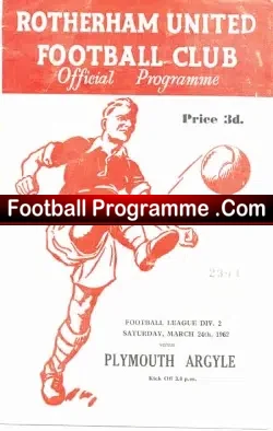 Rotherham United v Plymouth Argyle 1962