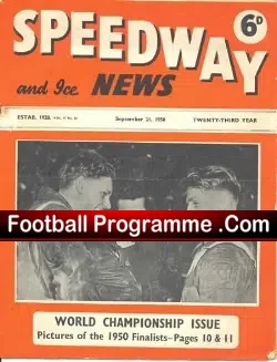 Speedway News Magazine 1950