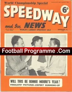 Speedway News Magazine 1952