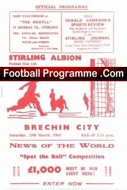 Stirling Albion v Brechin City 1961