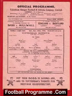 Tottenham Hotspur v Chelsea 1945