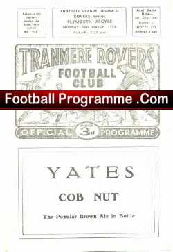 Tranmere Rovers v Plymouth Argyle 1959
