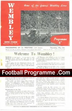 Wembley speedway v Wimbledon 1948
