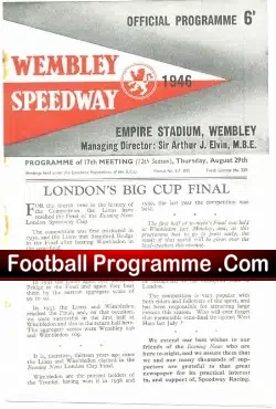 Wembley speedway v Wimbledon London Final 1946