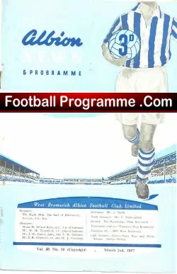 West Bromwich Albion v Arsenal 1957
