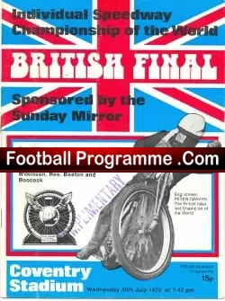 World Speedway Championship British Final 1975