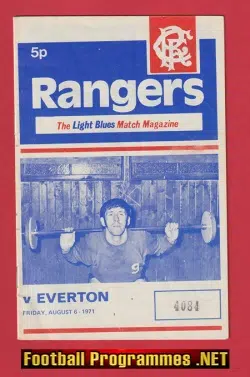 Glasgow Rangers v Everton 1971 – Friendly Match