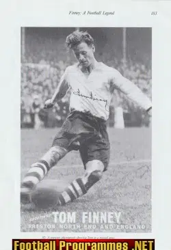 Preston North End Tom Finney Autographed A Legend Sheet SIGNED