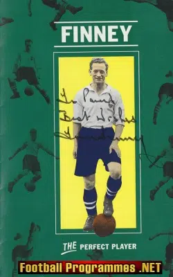 Preston North End Tom Finney Autographed Book Cover SIGNED