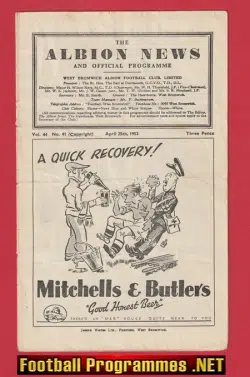 West Bromwich Albion v Portsmouth 1953