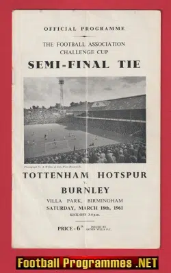 Burnley v Tottenham 1961 – FA Cup Replay Birmingham