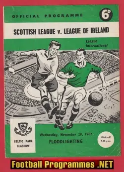 Scottish League v League Of Ireland 1962 – at Glasgow Celtic