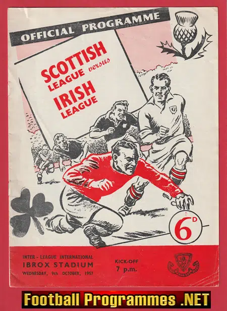 Scottish League v Irish League 1957 – at Ibrox Glasgow