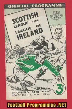 Scottish League v Irish League 1954 – at Shawfield Park