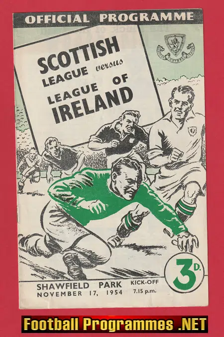 Scottish League v Irish League 1954 – at Shawfield Park