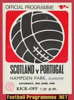 Scotland v Portugal 1966 – Hampden Park Glasgow