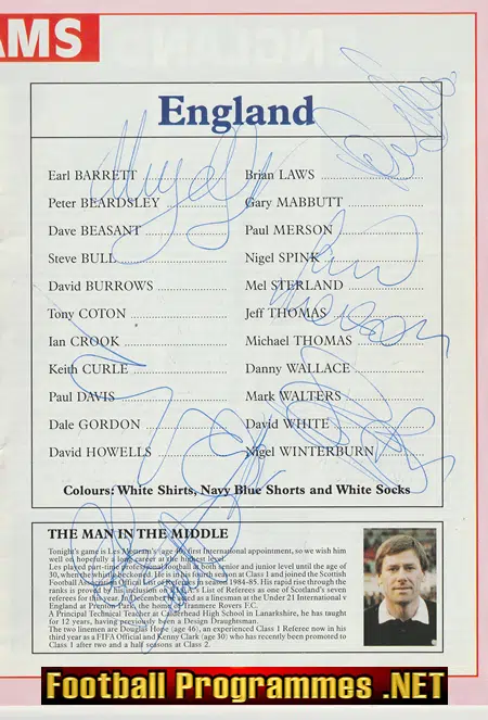 Wales v England 1991 - Multi Autographed SIGNED