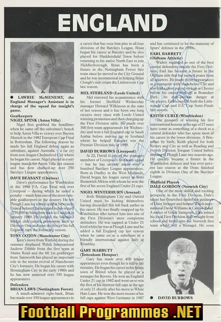 Wales v England 1991 - Multi Autographed SIGNED