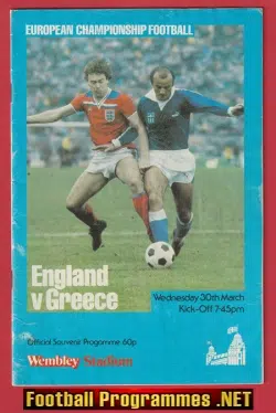 England v Greece 1983 – Multi Autographed SIGNED
