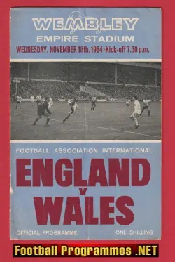 England v Wales 1964 - Multi Autographed SIGNED