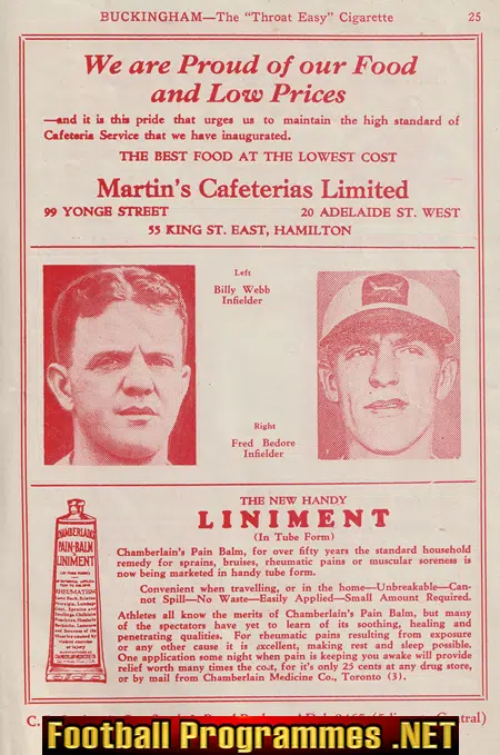 Canada Baseball - Rochester v Toronto 1929 - 1920's