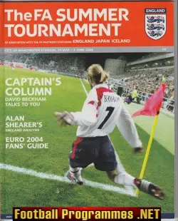 England v Japan 2004 - Multi Autographed SIGNED + Beckham