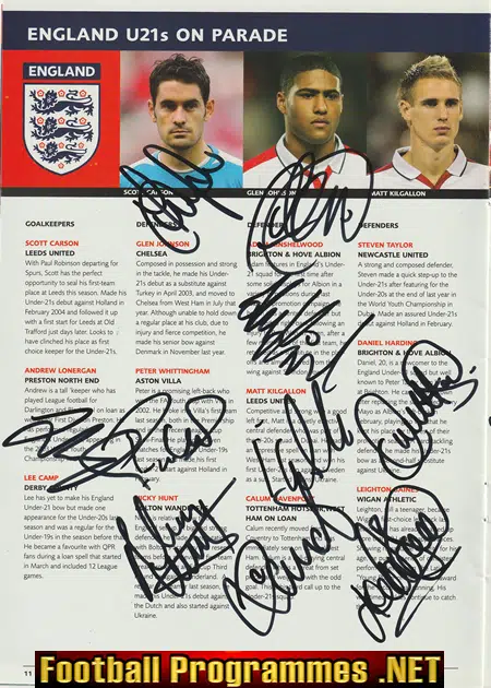 England v Wales 2004 - Multi Autographed SIGNED